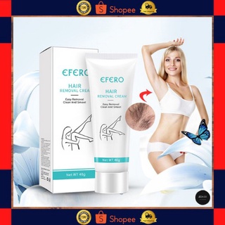 【Ready Stock】❏Efero Painless Hair Removal Cream Armpit Arms Legs Easy Removing 40g (3)