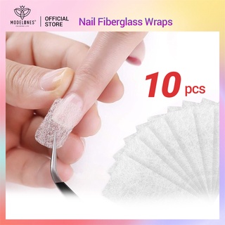 Modelones Nail Art Fiberglass Silk Nails Wrap Stickers for Gel Extension Nail Art Tools Nail Care 10pcs