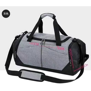 Duffel & Weekender Bags❇✐Men Bag Travel Bag Sports Backpack Varsity Sports Duffel Bag Gym Bag (Grey/ (2)