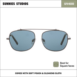 Sunnies Studios Benny in Seal (Pilot Fashion Sunglasses for Men and Women)