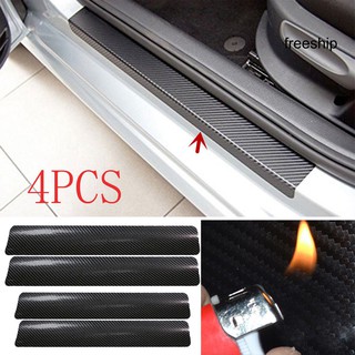 Exterior Car 4Pcs/Set 3D Carbon Fiber Car Door Sill Scuff Anti-Scratch Film Sticker