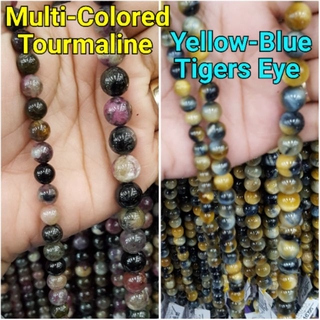 Multi-colored Tourmaline/ Yellow-Blue Tigers eye