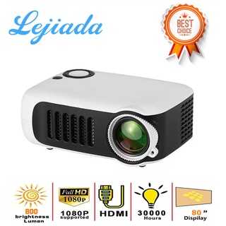 LEJIADA New A2000 Mini Projector 800 Lumens Portable LED Home Multimedia Video Player With Built-In