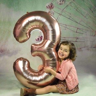 32inch (0-9) number foil balloon Rose Gold party needs number balloon birthday decor anniversary wed