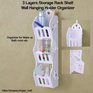 GQN 3 Layers Storage Rack Shelf Wall Hanging Holder Organizer