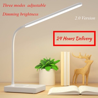 LED Desk Lamp USB Study Lamp Stepless Dimming Table Lamp Rechargeable Foldable Student Reading Light