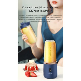 Deerma Electric Juicer Portable Fruit Squeezer Wireless Blender Orange Juicer Nu05/ NU06 (8)