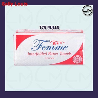 ☒☁3 Packs 175 Pulls Femme Essentials Interfolded Paper Towels Tissue