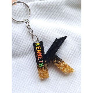 Customized Initial Resin Letter Keychain with Name