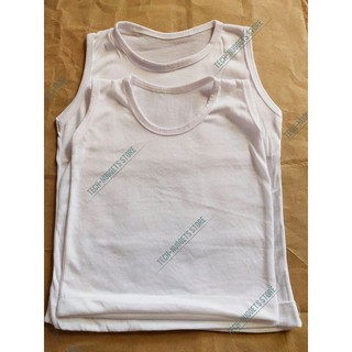 PLAIN WHITE SABRINA/MUSCLE SANDO FOR BABIES AND TODDLERS