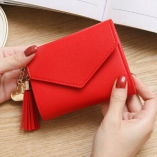 Women Wallet Fashion Tassel Pendant Clutch Card Holder Short Small Purse
