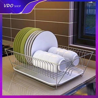 VDO Stainless Steel Dish Rack Plate Storage Kitchen Dish Drainer Chopstick Holder Cutlery Holder
