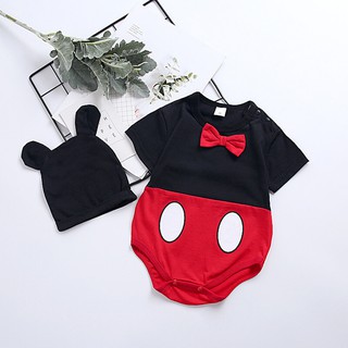 (manila) MINNIE MOUSE MICKEY MOUSES min976 romper with hat cap onesie costume cowandlila set (2)