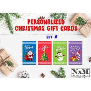 PERSONALIZED Christmas Holiday Gift Cards Tags