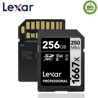 Original Lexar Professional SD Memory Flash Card 1667x SDXC UHS-II class 10 V60 256GB kart For 1080p (1)