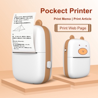 ❤READY STOCK❤ Mini Portable Thermal Printer Paper Photo Pocket Thermal Printer Mini Printer 57 Mm Printing Wireless Bluetooth Android IOS Printers Mobile Printer Photo Printer Home Printer Phone Printer Mini Printer Picture Printer