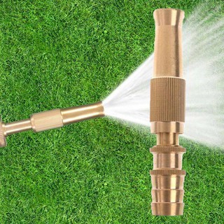 ●High Pressure Water Spray Hose Brass Nozzle for Garden Lawn Car Washing