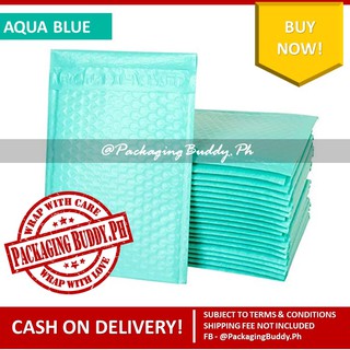 Aqua Blue - Bubble Wrap Pouch : Phone/Tablet Size (On-Hand) | @packagingbuddies.ph