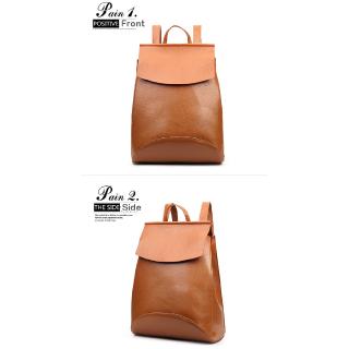 Simple 100% PU Leather Backpack High Quality Backpacks for Teenage Girls Female School Shoulder Bag (6)