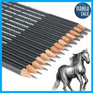 14Pcs High Quality Sketch and Drawing Pencil Set HB 2B 6H 4H 2H 3B 4B 5B 6B 10B 12B 1B School Art