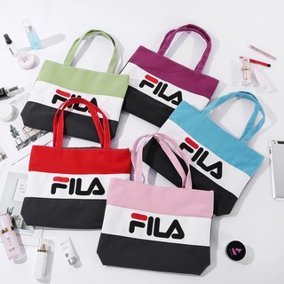 19-3 FILA Canvas Bag Chic Environmental One-Shoulder Shopping Bag Fashion bag