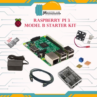 Raspberry Pi 3 model B Starter Kit 2 Clear Case with Fan