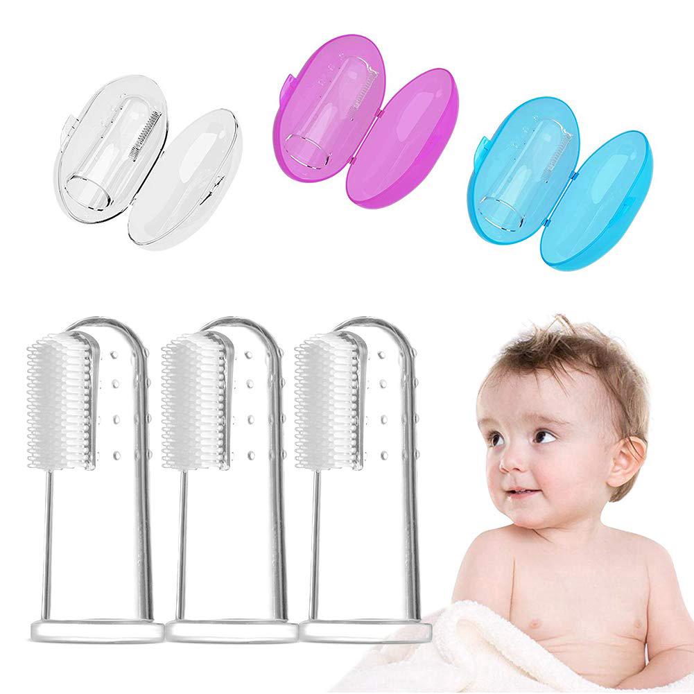 Infant Finger Silicone Soft Toothbrush Teether Toddler
