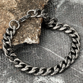 Men Bracelet Stainless Steel Vintage Jewelry Byzantine Curb Cuban Link Chain Punk Bracelets