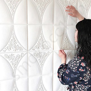 Self adhesive wallpaper for bedroom waterproof home decor foam wall sticker