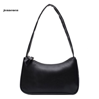 JN~ Retro Solid Color Women Faux Leather Shoulder Underarm Crossbody Bag Handbag (4)