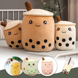 Real-life Bubble Tea Plush Toy Stuffed Food Milk Tea Soft Doll Pillow Cushion Kids Toys Birthday Gift