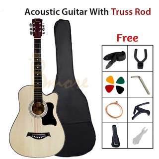 Bmore 38 Inch Acoustic Guitar Beginner Set Low Action with Free Accessories