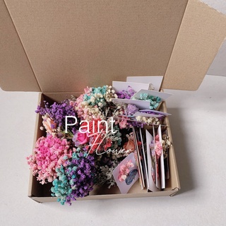 Dried Gypsophila (flattened) Preserved Real Flower with Paper Craft Card