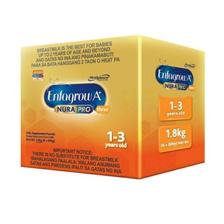 Enfagrow A+ Three 1.8kg NuraPro Milk Supplement Powder for 1-3 years old Enfagrow 3 Nura Pro