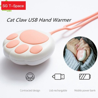 ◐Cat Paw Cute Handwarmer Winter Heater Portable Mini Hand Warmer USB Mobile Power Charging Handy War
