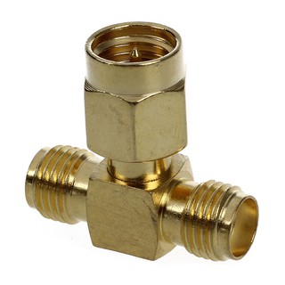 Male to Two SMA Female Triple RF Adapter Connector 3 Way