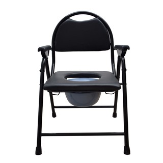 Hummingbird B5 Heavy Duty Duty Foldable Commode Chair Toilet - Black (3)