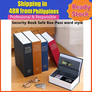 【Lowest Price in PH】Creative Book Box Cash Box with Password Lock Safety Book Jewelry Box Mini Safe Box Book Hidden Private Money Box with Lock
