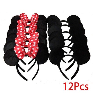 Pet Clothing & Accessories❅▫12Pcs Disney Mickey Mouse Ears Headband Bow Part Dotted Series