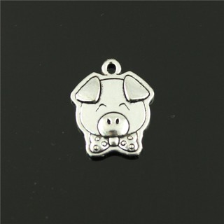 30Pcs pig Charms Pendant For DIY Jewelry Necklace Making