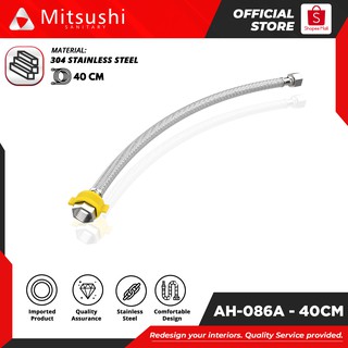 Mitsushi AH-086A 40cm 304 Stainless Steel 1Pc. Water Hose Inlet Toilet Faucet Bathroom