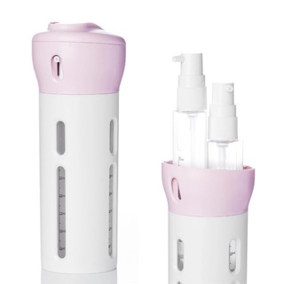 zuleet# 40ml 4 in 1 Lotion Shampoo Gel Travel Dispenser Portable Leakproof Rotatable Travel Bottles