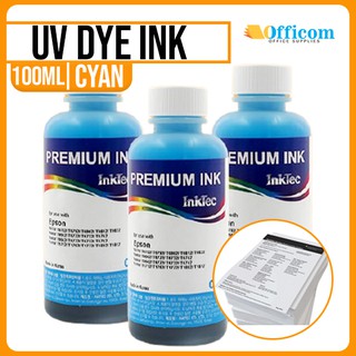 Premium UV Dye Ink 100ml Cyan INKTEC INK