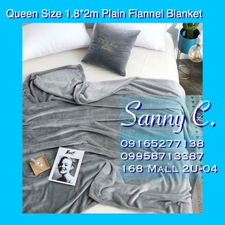 Sanny C. | Microfiber Queen Size 180*200cm Blanket/ Kumot Plain Color