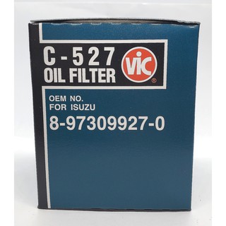 VIC C527 C-527 Oil Filter Japan for Isuzu Dmax 2003-2007, Crosswind 2008-2012
