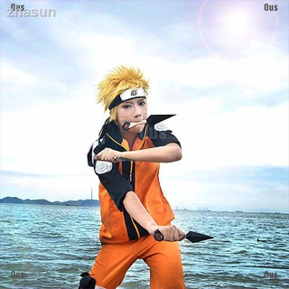 ¤Japanese Anime NARUTO Uzumaki Cosplay Costume Wig Set Ninja Halloween Party Performance