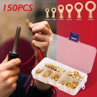 150pcs Wire Cable Connector Crimp Terminal Electrical Non-insulated Kit