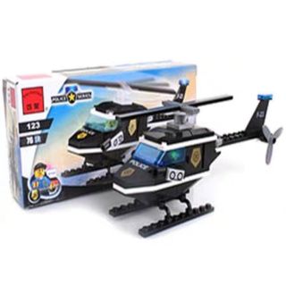 (D&B toys)enlighten 123 police helicopter,building blocks toy,birthday christmas gift
