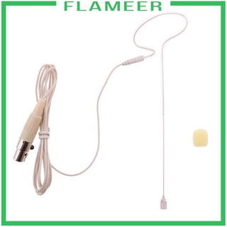 [FLAMEER] Ear Hook Wired Wear Headset Microphone Beige