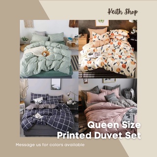 Keith Shop 4-pc Queen Printed Duvet Set